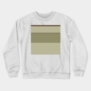 A sensational harmony of Quincy, Pastel Brown, Camouflage Green, Sage and Brown Grey stripes. Crewneck Sweatshirt